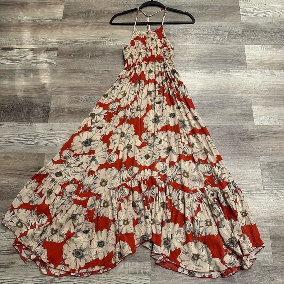 INTIMATELY FREE PEOPLE Dress Women Size XS Heat Wave Midi Floral Tropical Boho - Picture 2 of 8